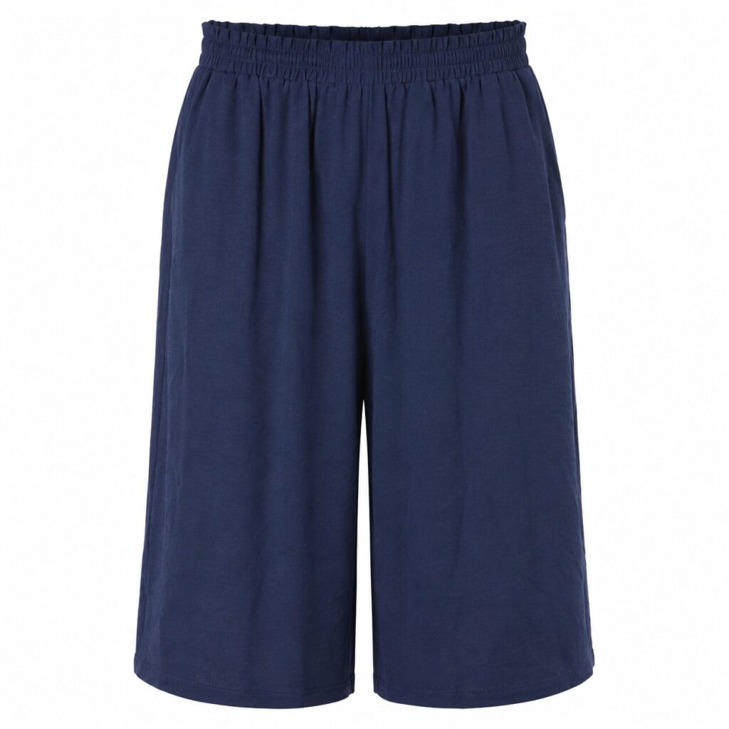 Emery Rose Women’s Navy Blue Wide Leg Culotte Trousers