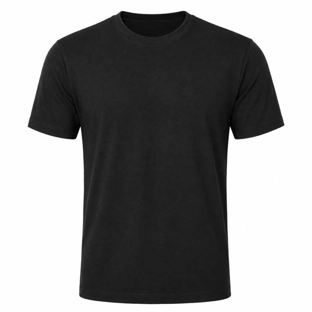 Men's Black Short Sleeve T-Shirt, Size XL