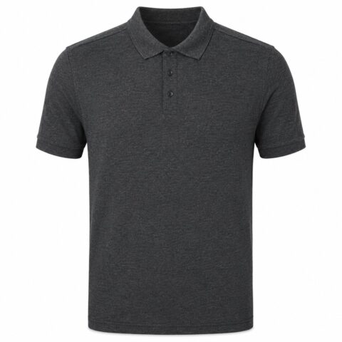 Men's Polo Shirt Grey Charcoal, Size L