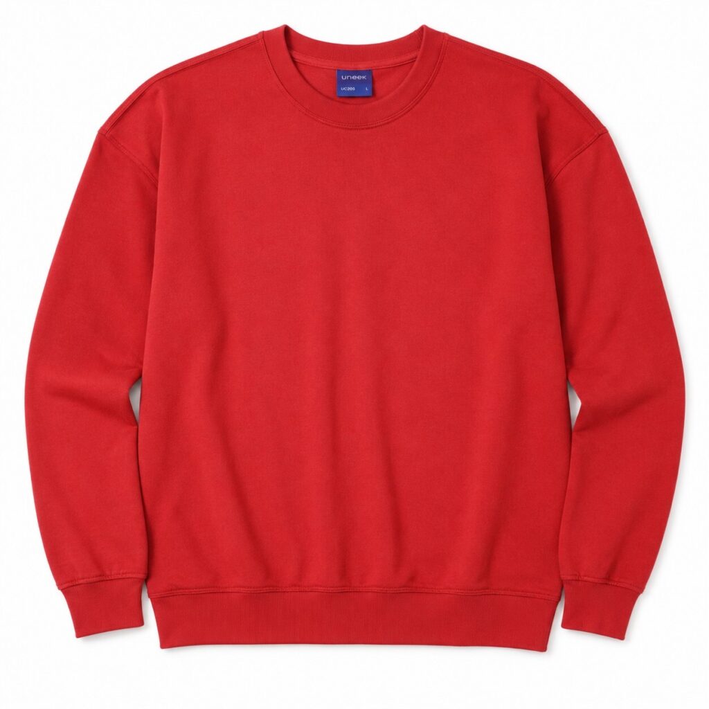 Men’s Red Crew Neck Sweatshirt, Size L