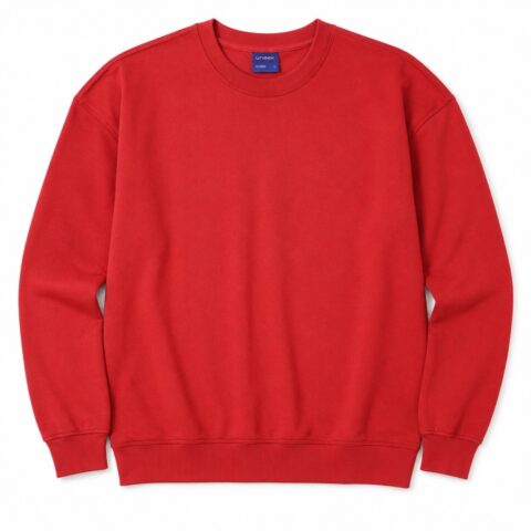 Men’s Red Crew Neck Sweatshirt, Size L