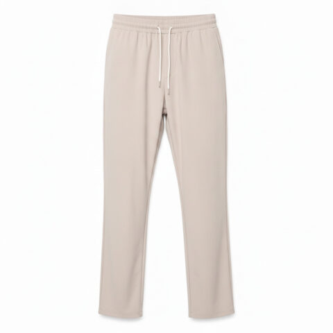 Womens MANFINITY Trousers 4XL Beige Elasticated Waist Drawstring Casual Pants
