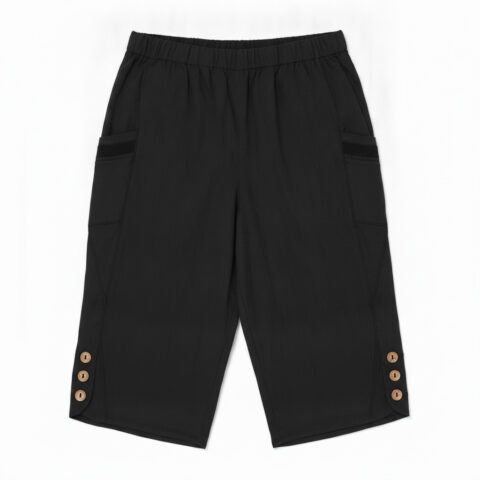 Women’s SHEIN CURVE Black Cropped Trousers – Size 3XL