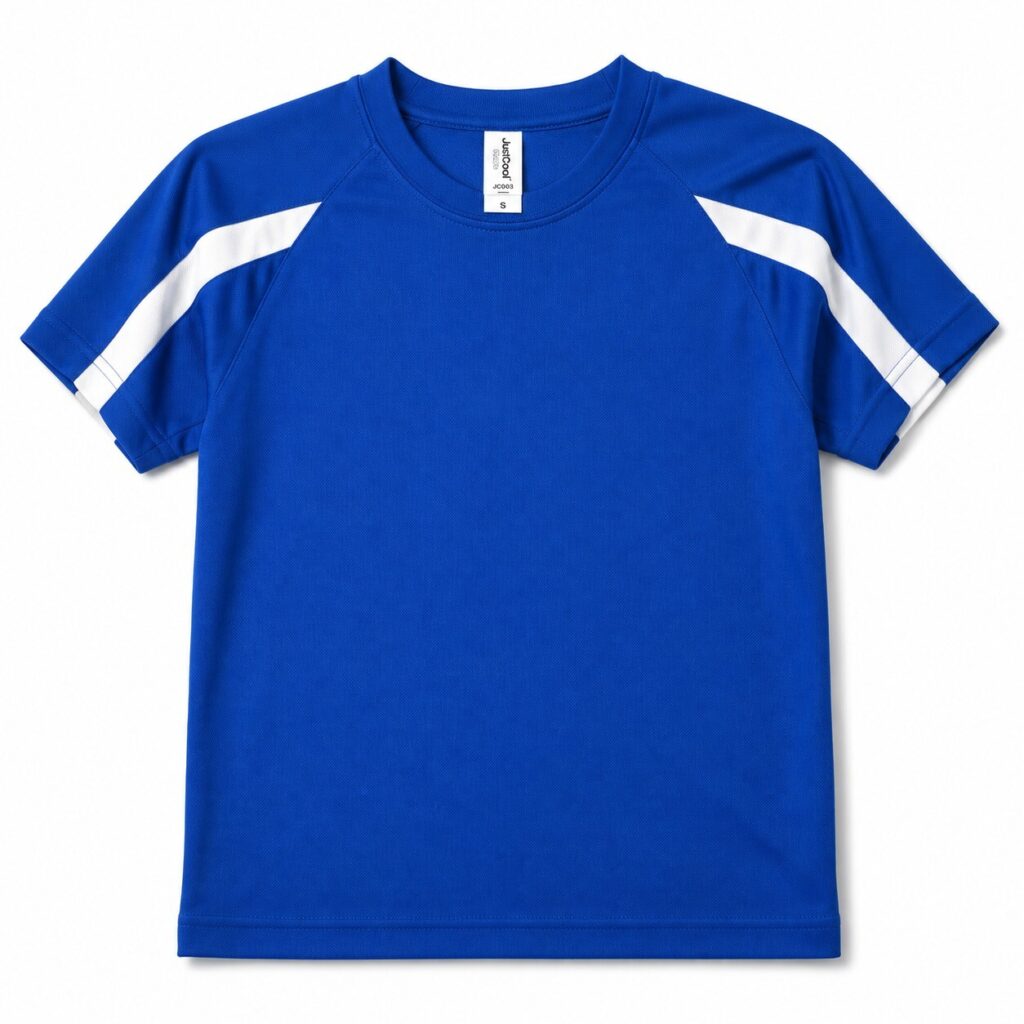 Men's Just Cool JC003 Blue & White Sports T-Shirt, Size S