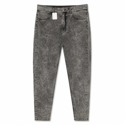 Women's Grey Acid Wash Stretch Jeans, Size UK 16