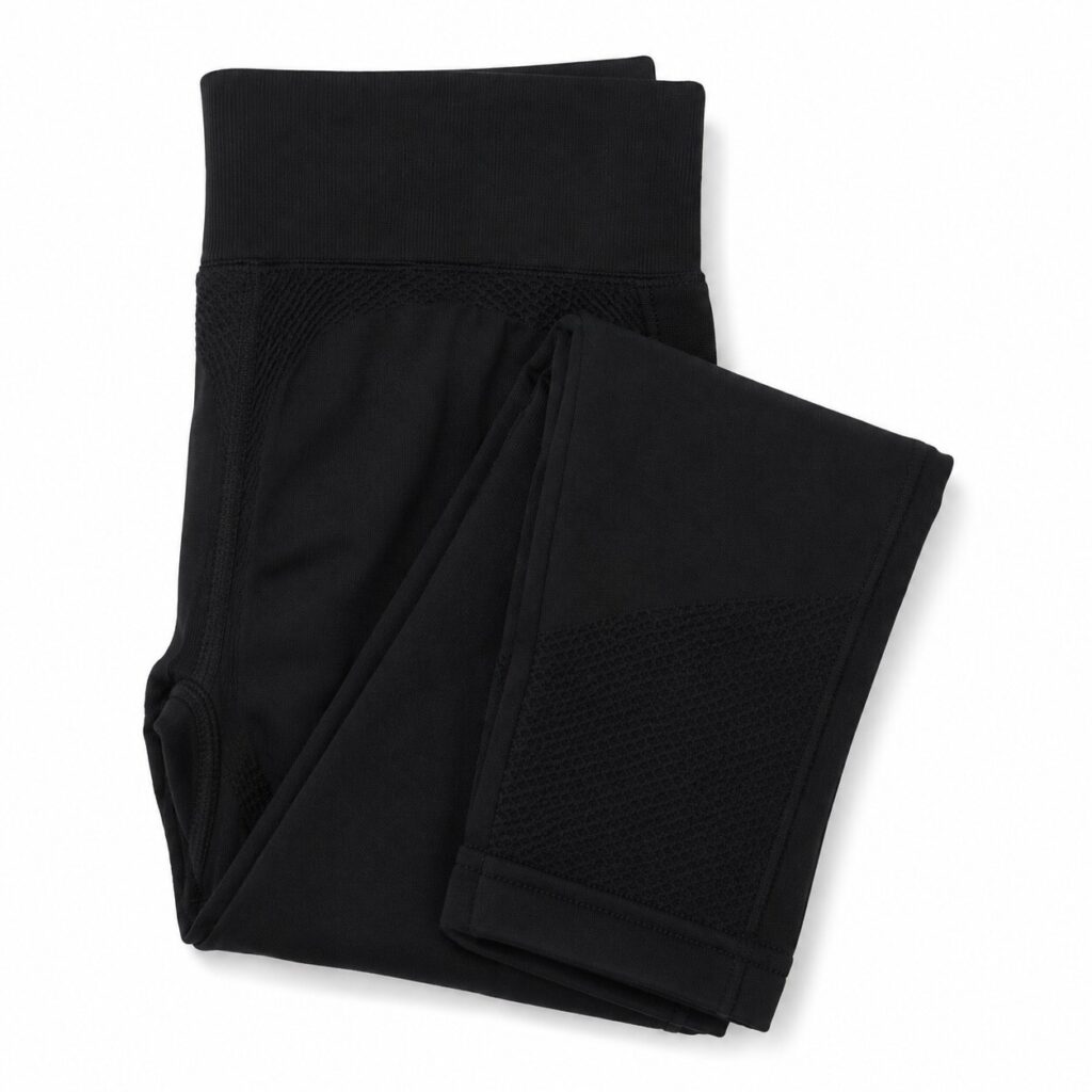 Women's Black Fleece Lined Leggings High Waist Stretch, Size M
