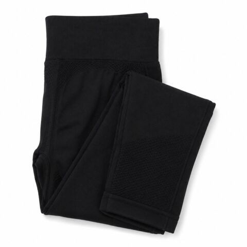 Women's Black Fleece Lined Leggings High Waist Stretch, Size M