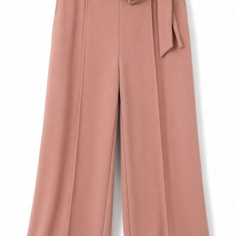 SHEIN Women's Pink Belted Wide Leg Trousers – Size S / EU 36