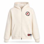 Nike Air Jordan Flight Club Full Zip Hoodie Mens M Cream White — 4 of 5