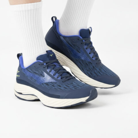 Mizuno Wave Rider TT 3 Mens Running Shoes Navy Blue Trail Road Off Road