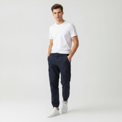 Blue Castle Men's Navy Cargo Work Trousers – Size 36R – New With Tags