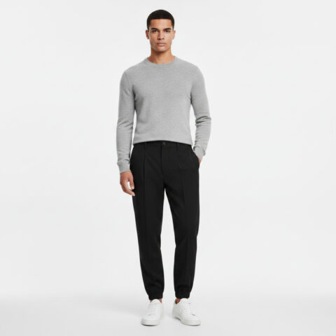 Black Knight Men's Black Work Trousers – Size 36 – PC205T