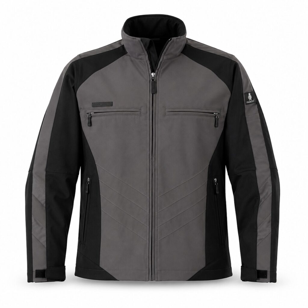 Mascot Workwear Softshell Jacket Mens Small Grey Black Full Zip — 2 of 5
