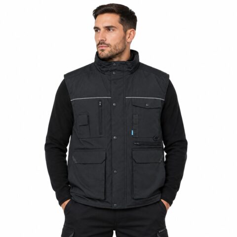 Sioen Personal Protective Multi-Pocket Work Gilet 3XL Black Utility Vest