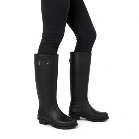 Women's Black Wellington Boots, Size  5