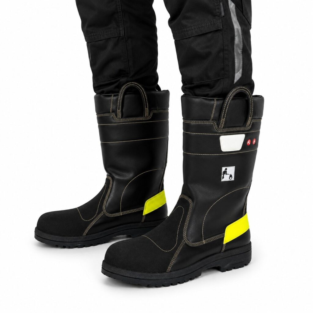 Men's Black Work Safety Boots Pull On Industrial Welding Work Boots, Size 11