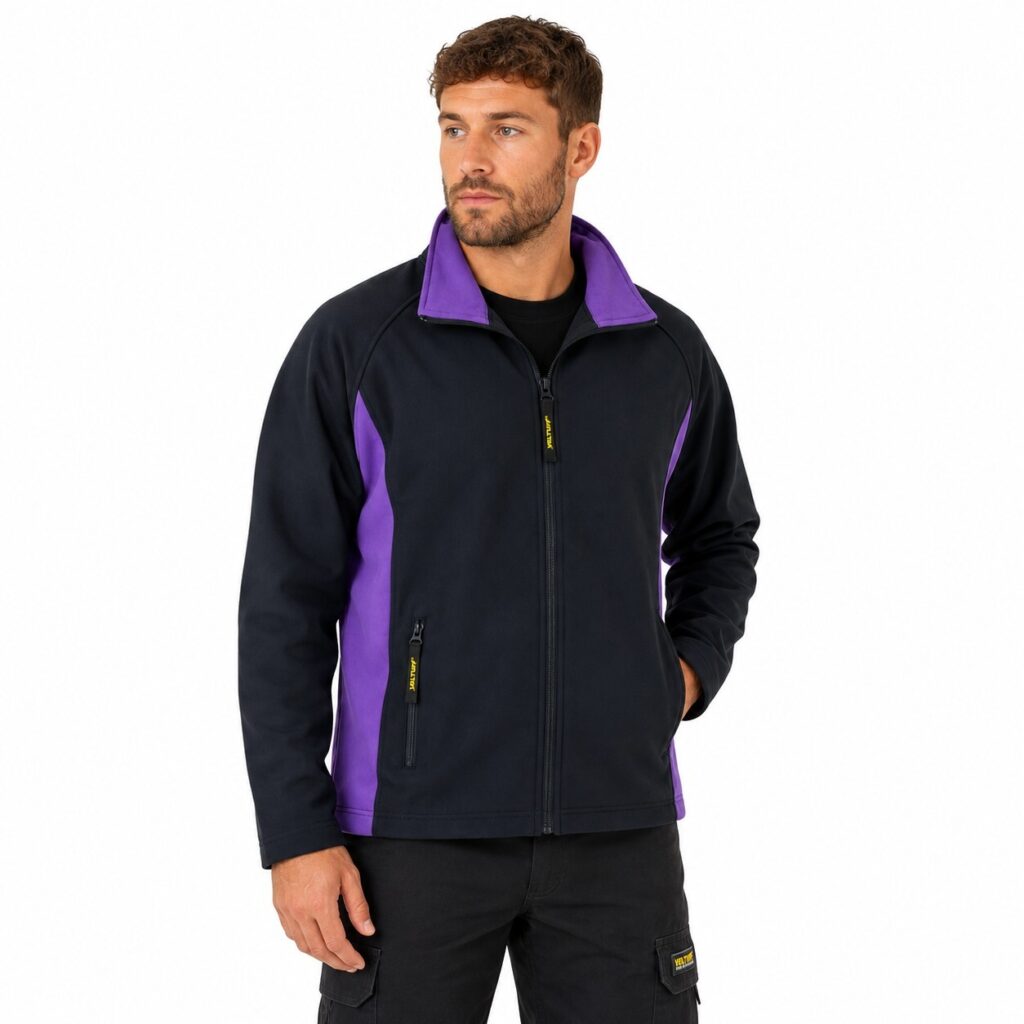 Veltuff TH6681 Softshell Jacket - Size XL - Navy & Purple - Full Zip