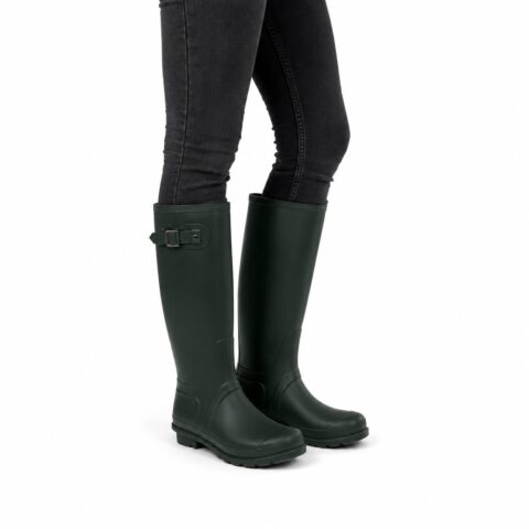 Women's Dark Green Tall Wellington Boots, Size 5