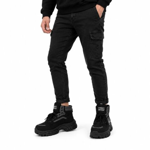 Men's Street Design1 Black & Grey Chunky High Top Trainers UK 9