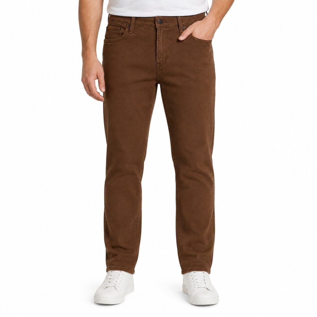 Lands’ End Square Rigger Men’s Brown Slim Fit Jeans – Waist 35