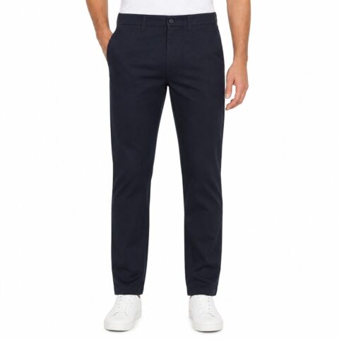 Henbury Mens Navy Work Trousers 36 Regular Smart Workwear Uniform Chinos