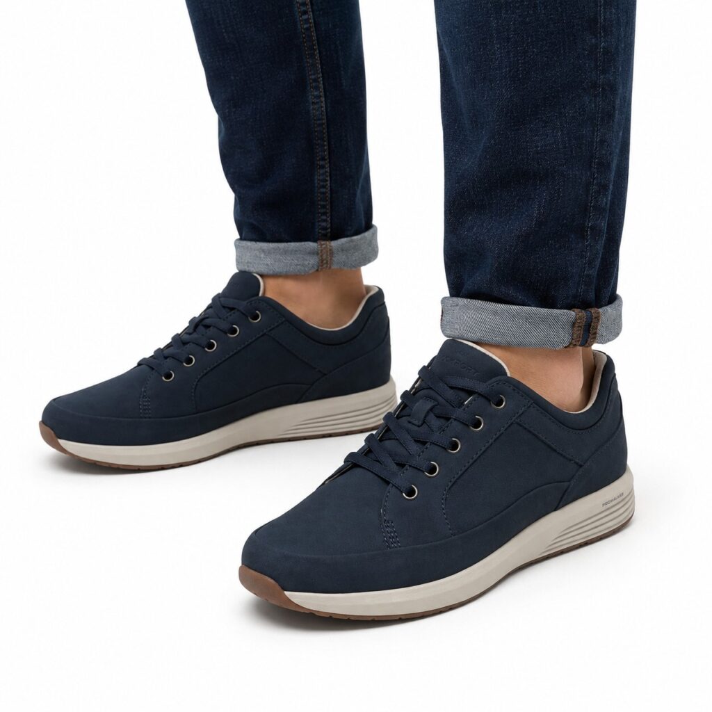 Men's Rockport TS W Lake To Toe LTD Sneakers Navy Blue, Size 6