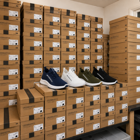 Crosshatch Mens Trainers — 50 Pair Warehouse Lot (UK 7–12)