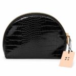 BTFY Mock Croc Half Moon Makeup Bag in Black — 3 of 4