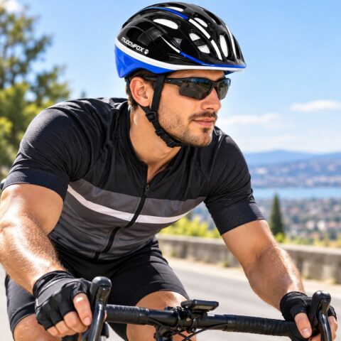 Muddyfox Black Blue Junior Cycle Helmet – Size 53-56cm