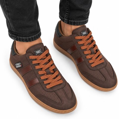 Men's Street Design1 Brown Sneakers, Size 9