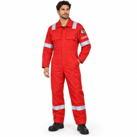 Roots Flame Buster Protective Coverall Suit - Red, Size EU 54 / UK 44T
