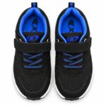Kids Running Shoes – Black/Blue Mesh Sneakers with Adjustable Strap — 3 of 5